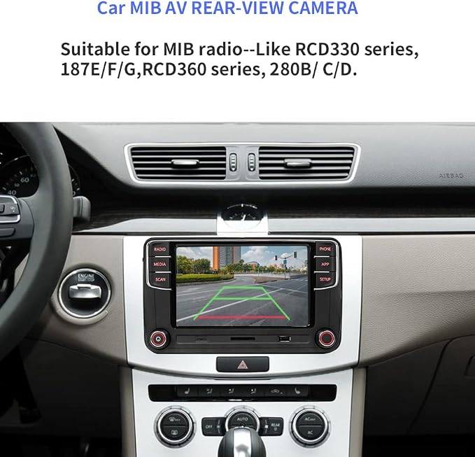 Backup Camera Rear View Reverse Camera Fit for RCD360 PRO2/PRO3/PRO3S/PRO Night Vision Waterproof AV AHD 720P 170° Wide View Angel Parking Camera only Used for SCUMAXCON RCD360 PRO Series