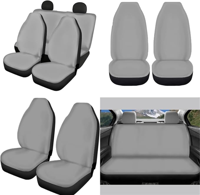 INSTANTARTS Cow Print 13 Piece Car Seat Cover Set - Southwest Africa Aztec Design - Front, Rear Cushion, Seat Belt & Steering Wheel Covers + Coaster & Keychain