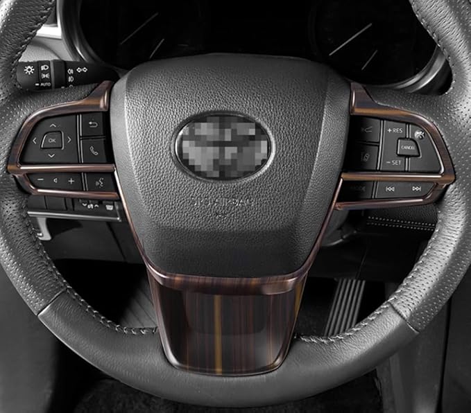ERIDANUS Auto Accessories Fit for Toyota Sienna 2025 2024 2023 2022 2021 Button Switch Cover Trim (Peach Wood Style) ABS 3 PCS