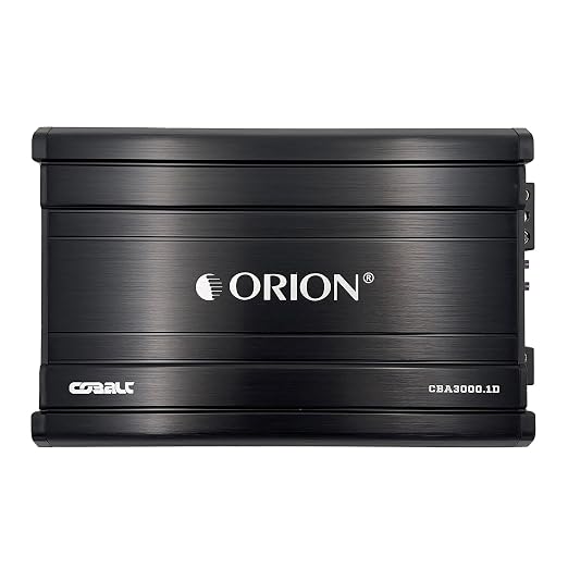Orion Cobalt CBA3000.1D Monoblock 1-Channel Class D Amplifier for Car Subwoofer, 3000W Max, 800W RMS, 1/2/4 Ohm Stable, Adjustable Low Pass with Bass Boost, MOSFET Power Supply, Bass Knob Included
