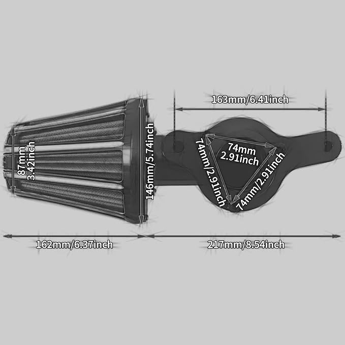 Air Cleaner Filter 90° Forward-Facing Intake Kit CNC Fit for Harley Touring Softail (Black Housing Red Element,D For M8 Touring 17-23 Trike 17-25 Softail 18-24)