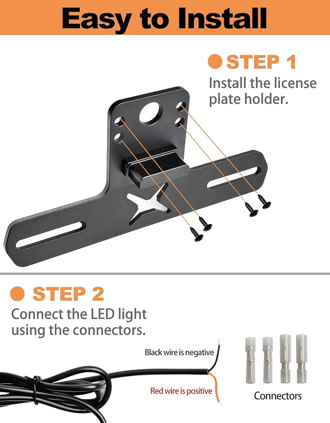 UTV Turn Signal Kit with 110dB Horn and License Plate Holder with Light, UTV ATV Blinker with Lever Column Switch Compatible with Polaris, Can-Am, Teryx, CFMOTO