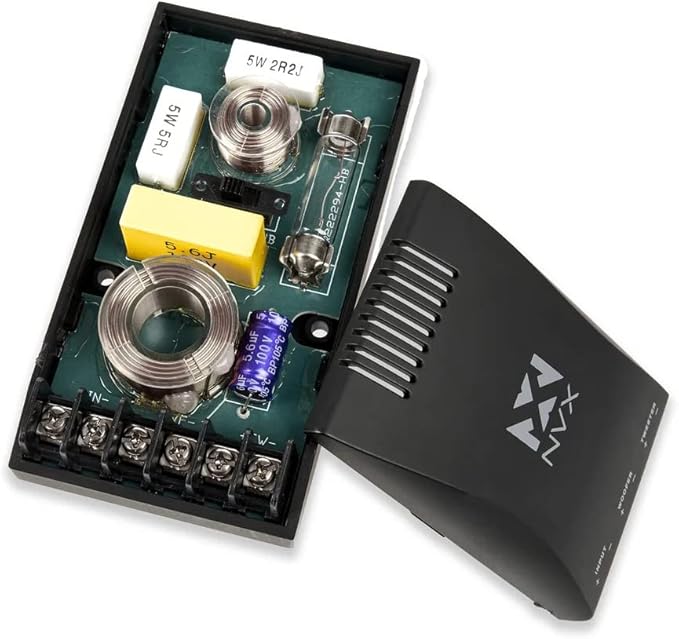NVX® VSP65KIT2F 6.5" Premium Car Speakers, 375W each side(750W per set), 250W RMS, 2-Ohm 2-Way Component System w/ 1" Silk Dome Tweeters & Passive X-Overs, Easy to Install in Cars/Trucks/Doors (Pair)