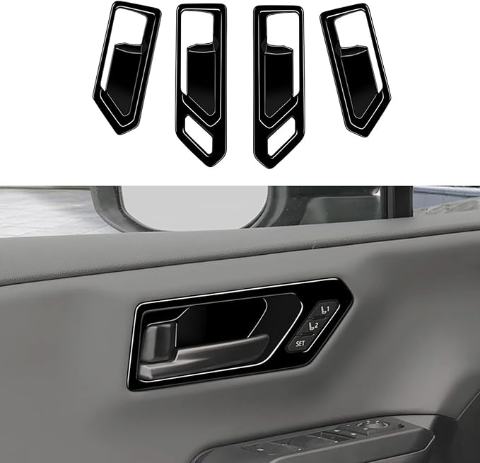 Inner Door Handle Bowl Frame Cover Compatible with Toyota RAV4 XLE Premium/LE/SE/XSE/Limited/Woodland 2026+, Door Pull Bowl Guard Cover, Handrail Cup Trim for RAV4 2026 2027 Accessories (Black)