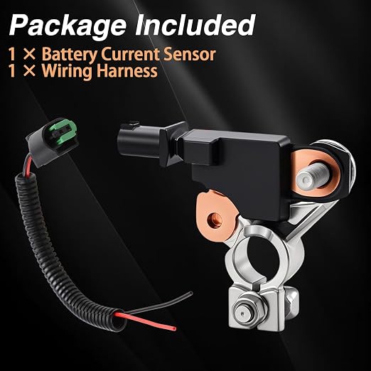 EVRBUL Battery Current Sensor Voltage Sensor with Wiring Harness Compatible with Honda Civic CR-V Acura RDX ILX Replace#: 38920-TR0-A01, 38920-TR0-A02