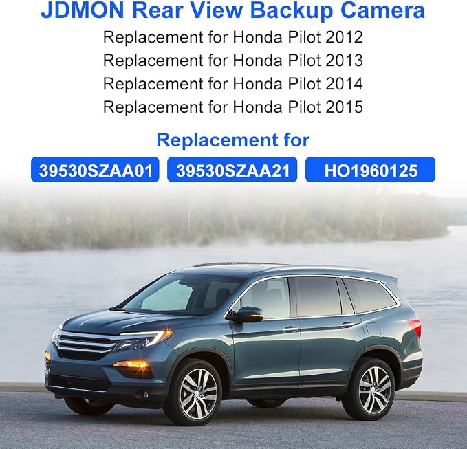 JDMON Backup Camera Replacement for Honda Pilot 2012 2013 2014 2015 Reverse Rear Park Assist Camera Replacement for 39530SZAA01 39530SZAA21 HO1960125