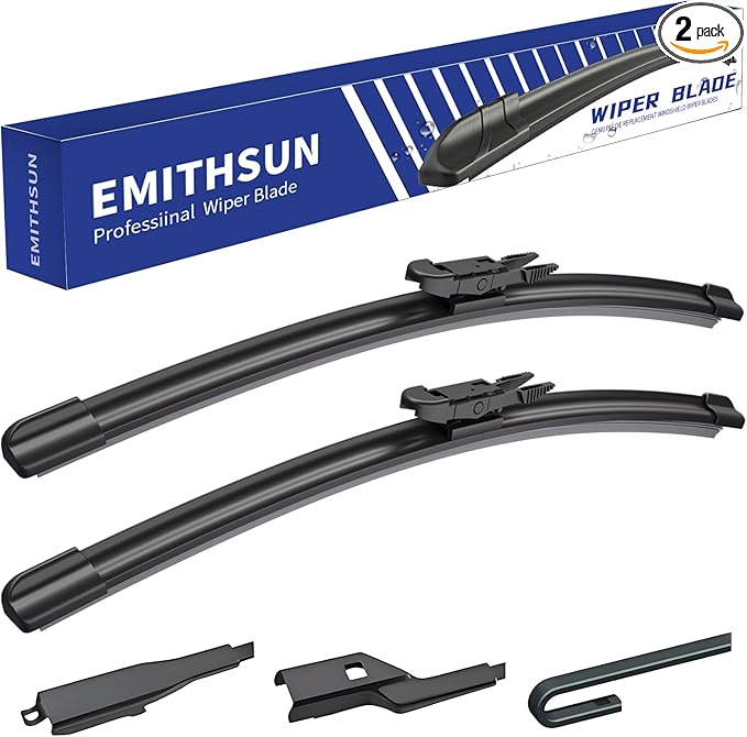EMITHSUN® 22-Inch Wiper Blades: 2 - Pack Windshield Wipers for Chevrolet Avalanche Silverado Suburban Tahoe - All - Season Beam Design - Exact Replacement for Chevrolet Cars