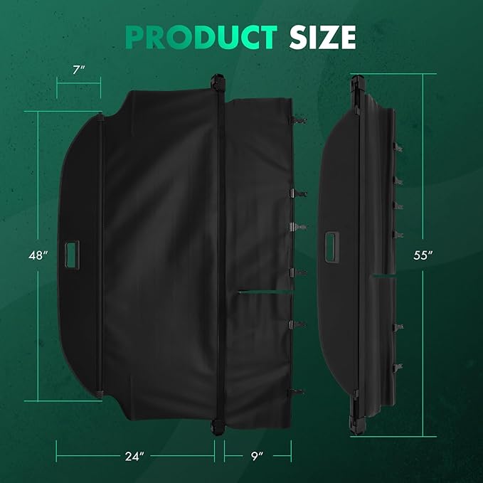 SCITOO Cargo Cover 2013 2014 2015 2016 2017 2018 Fit for Toyota RAV4 2.5L Upgraded Anti-Peeping Retractable Rear Trunk Luggage Cover Security Shield Shade with Aluminum PVC&Plastic