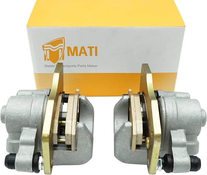 M MATI Front Left Right Brake Calipers & Pads for Can Am Renegade 500 800 Outlander 330 2X4 400 2X4 800R XXC 705600594 705600593