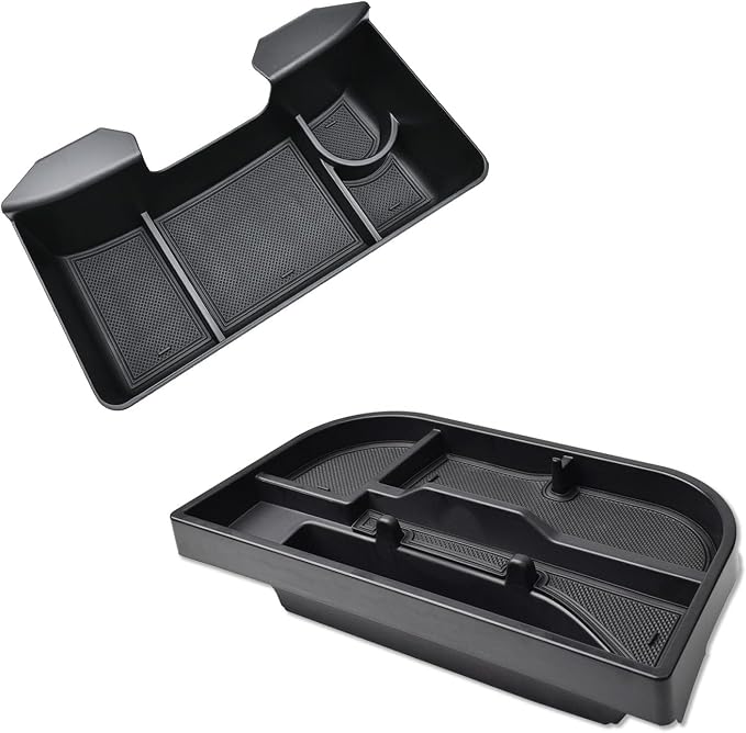 RUNROAD Center Console Hanging Organizer Box Compatible with 2022-2026 Chevy Silverado/GMC Sierra 1500 and 2024-2026 Silverado/Sierra 2500HD 3500HD Accessories Armrest Tray, Split Bench Seat ONLY