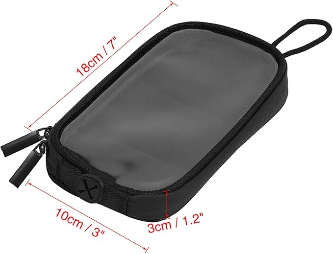 X AUTOHAUX Universal 7'' Magnetic Tank Bag with Headphone Hole PU Leather Waterproof Motorbike Saddlebag for Motorcycle