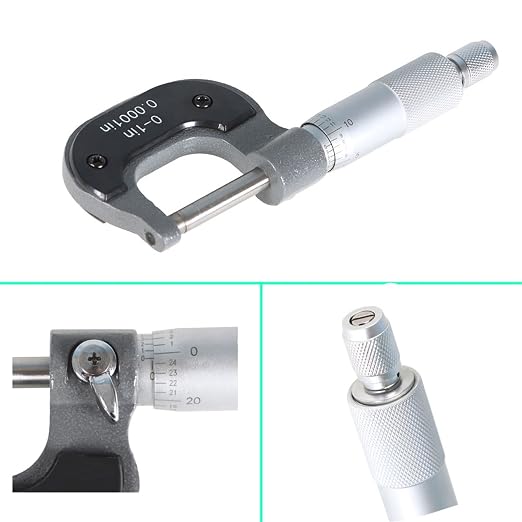 marddpair Micrometer 0-1 Inch 0.0001 Inch Precision Outside Micrometer Carbide Tipped