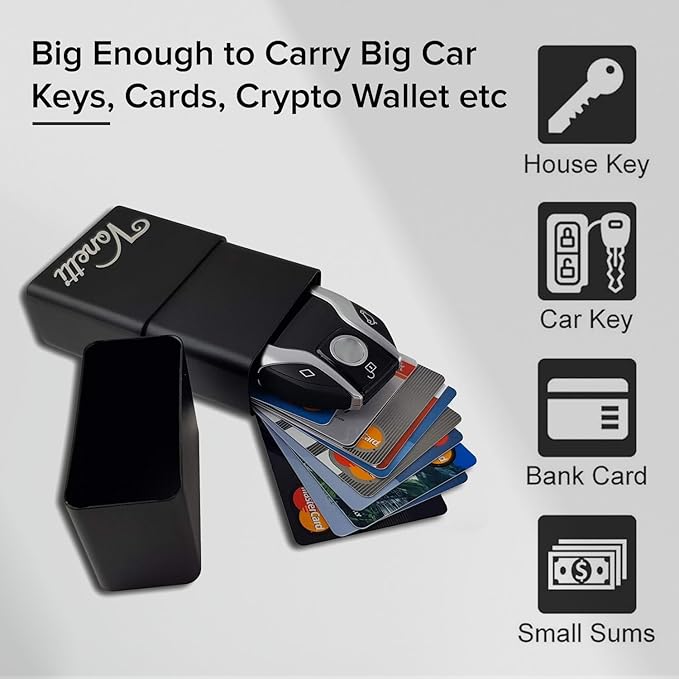 VONETTI Grande - Premium Key Fob Signal Blocker, Faraday Key Fob Protector, RFID Key Fob Protector, Faraday Box for Car Keys, Faraday Bag for Key Fob