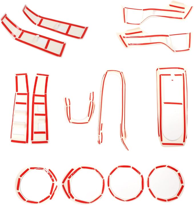 Lcojicep 14PCS Full Set Interior Decoration Trim Kit Compatible with Toyot@ Tacoma 2016-2022 Central Control Dashboard Frame Cover Shift Knob Cover Air Vent Trim Cover Window Button Cover (White)