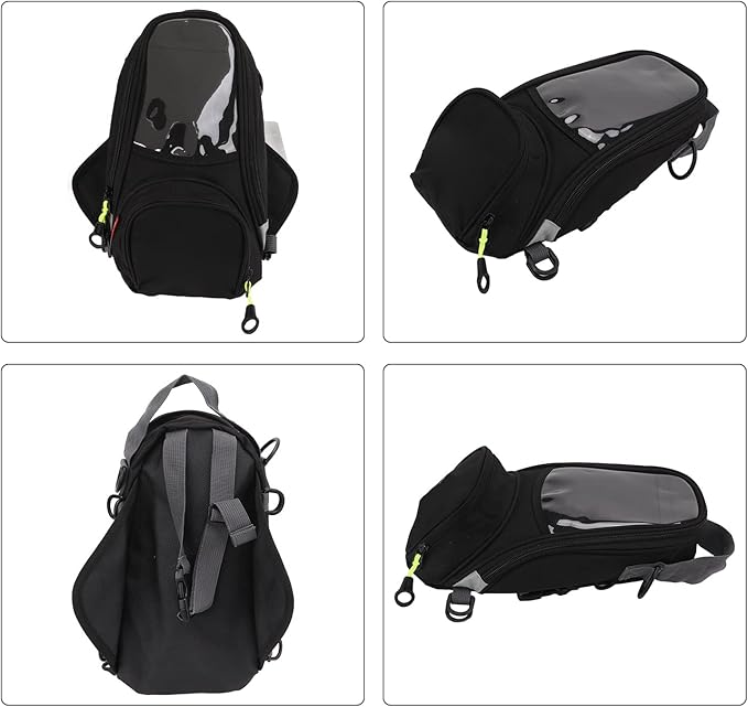 Universal Motorcycle Tank Bag with Strong Magnetic Mount 600D Oxford Fabric and Nylon Material for Cell Phone Navigation Large Capacity Storage Fit for All Motorcycles