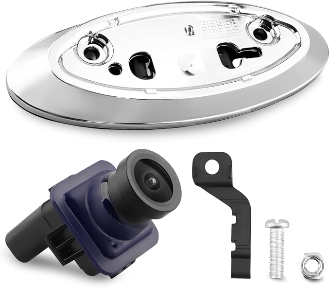 Tailgate Backup Camera with Housing Bezel Kit Fit for Ford F-150, Fit for Lincoln Mark LT 2012-2014, Backup Rear View Camera Housing Replaces AL3Z-19H511-A EL3Z-19G490-D, Wide Angle