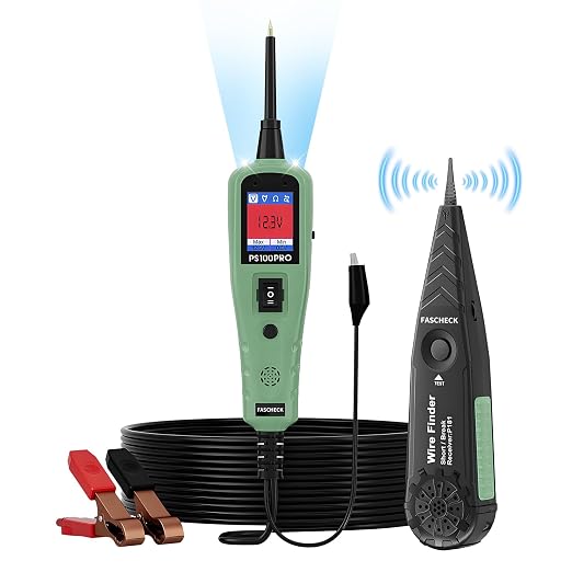 Vehicle Electrical System Circuit Tester 9-30V DC, Multifunctional Auto Circuit Diagnostic Tool with 1.77'' TFT Color Display for Car Truck Motorcycle Boat