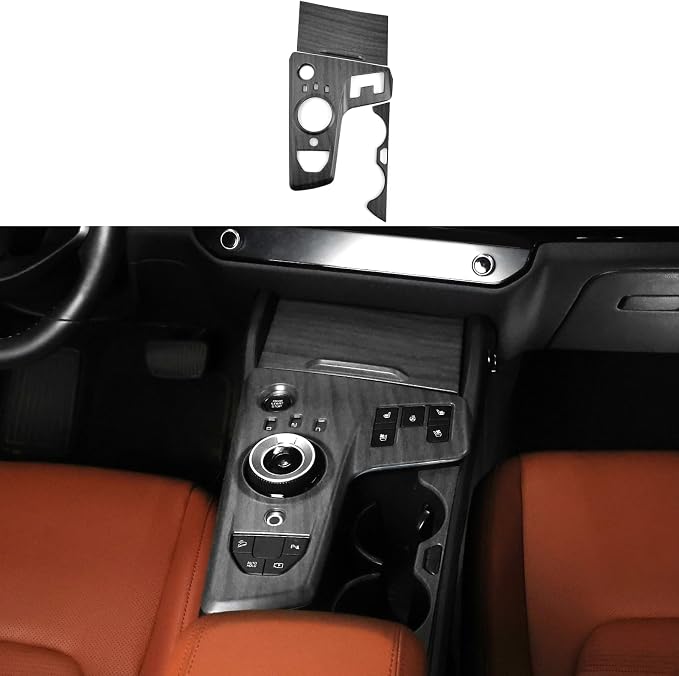 YOUTOOCAR Automatic Gear Shift Panel Covers Interior Trim Compatible with Kia Sportage 2026 Accessories (Wood Grain, with Fingerprint)