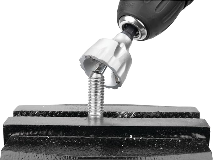 Performance Tool W9005 Wheel Stud/Bolt Thread Repair Tool with Tungsten Carbide Cutting Blades for Most Metals, 1/8-Inch-3/4-Inch Bit Capacity