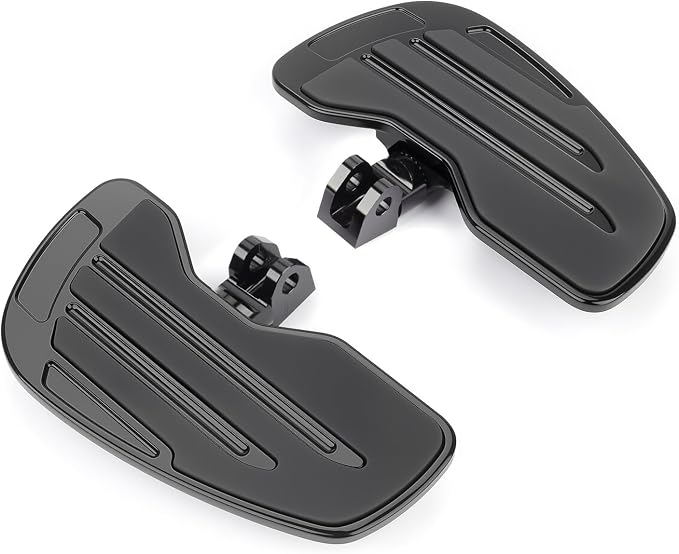 Motorcycle Front Footpegs for Honda Rebel 300 500 CMX300 CMX500 2017-2025, 360° Roating Anti-Slip Wide Foot Pegs Footrest, Rider Footboard, Motorbike Highway Footboard Accessories (Black B)
