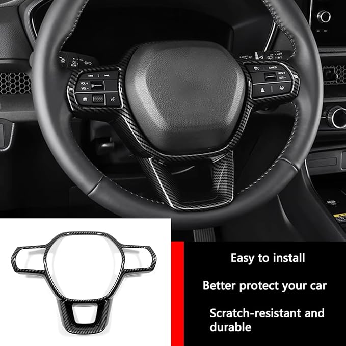 Car Accessories Fit for Honda CR-V CRV 2023 2024 Interior Button Cover Trim Strips (Carbon Fiber Style) ABS 1 PC