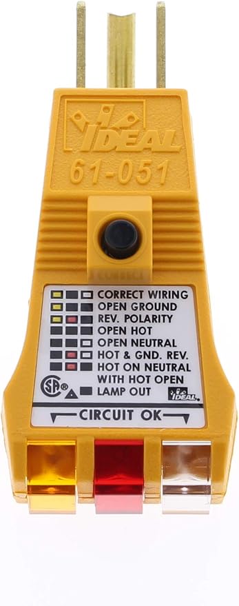 IDEAL INDUSTRIES INC. 61-051 E-Z Check Plus GFCI Receptacle Tester