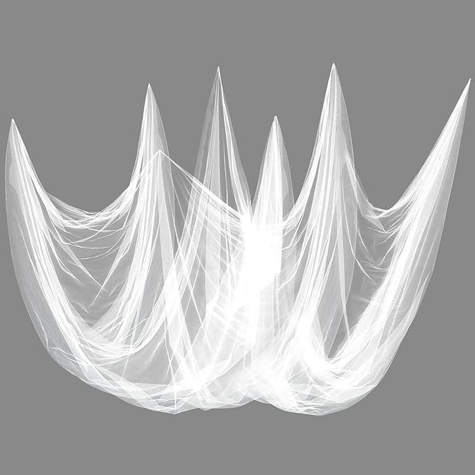 40x10ft Large Mosquito Net - Mesh Netting for Garden Skin and Plants Protection, Patio Bird Bug Screen, White