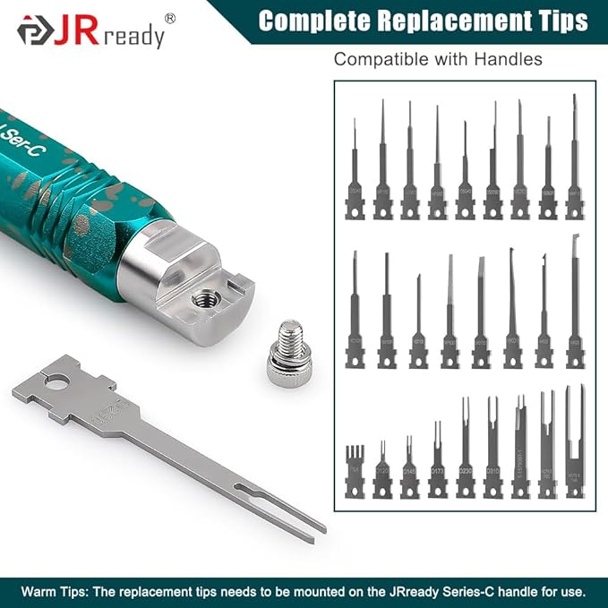 JRready ST5278 Replacement Tips for Pin Removal Tool 26PCS Pin Extractor Tool Tips Electrical Terminal Release Tool Compatible with Deutsch AMP/TE Molex Delphi JST Harting Connectors & More