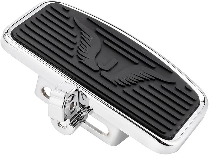 Motorcycle Rider Footboard Front Footpegs for Indian Scouts/Sixty/Bobber 2015-2024, Aluminum Anti-Slip Wide Foot Pegs Footrest Driver Floorboards Motorbike Highway Parts (Chrome-Eagle)