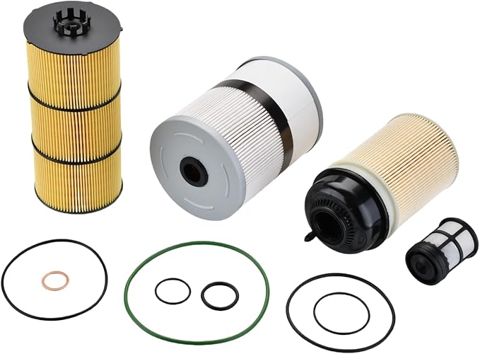 Fit for Freightliner Cascadia DD Series DD13 DD15 DD16 engines Oil Filter, Air Filter, Fuel Water Separator and Fuel Filter Element Kit,Replace AF27879 PF9908 FS19915 P551005