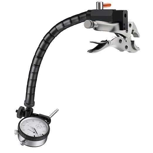 Neoteck Disc Brake Rotor Gauge Set 0-1"/0.001" Ball Joint Runout Gauge Set with 13.77" Flexible Arm and 7" Tight Grip Locking Plier,Widely Used in Automotive Maintenance and Industrial Processes