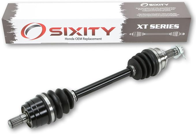 Sixity XT CV Axle for Honda 42250-HN8-003 42350-HN8-003 42220-HN8-003 | 42220-HN8-003. Complete axle assembly with a 5140 chrome steel shaft, inboard and outboard CV joints, fully assembled
