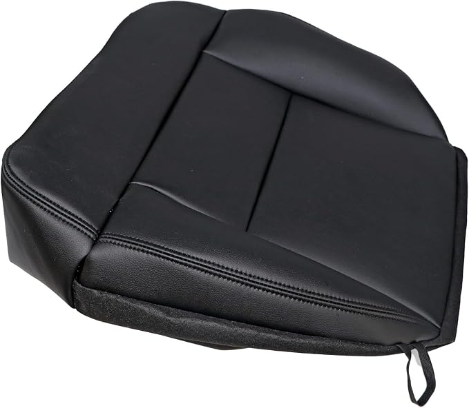 SecosAutoparts 4PCS Driver & Passenger Bottom & Lean Back Black Leather Compatible with Ford F-150 Lariat XL XLT STX 2005 2006 2007 2008