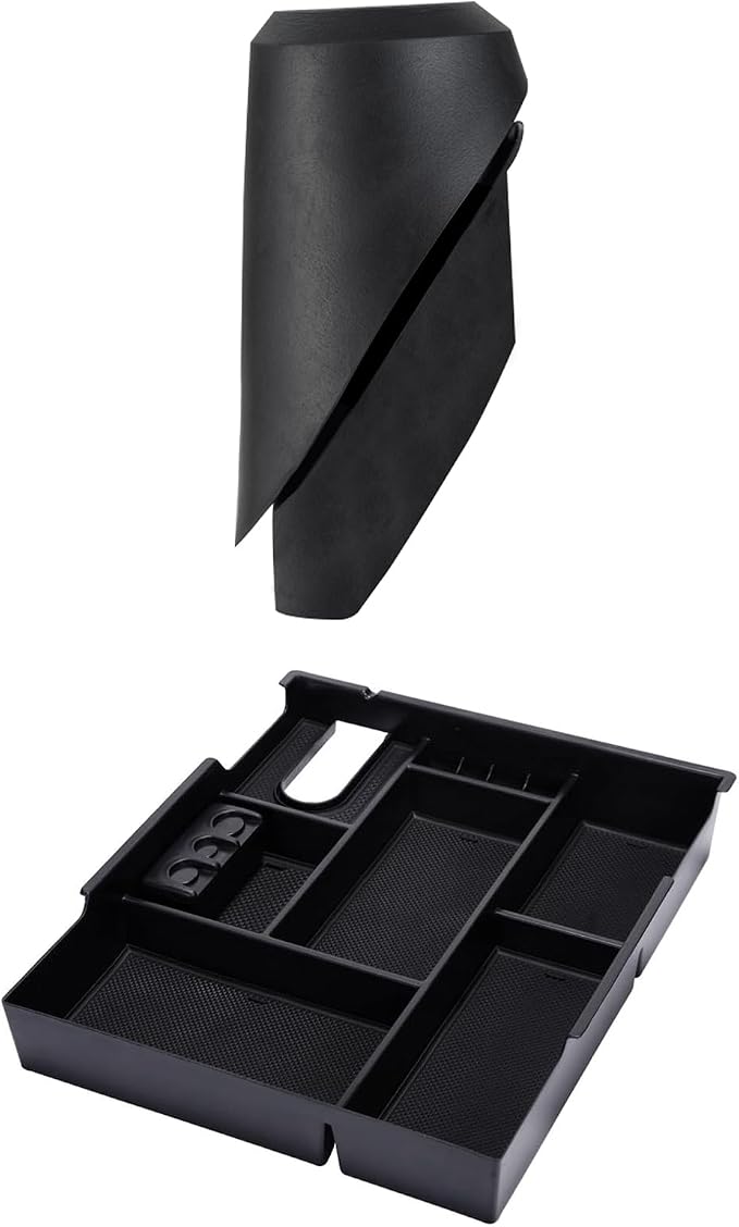 JDMCAR Center console tray (Black Trim) and Antenna Base Compatible with Toyota Tundra Accessories 2014-2021