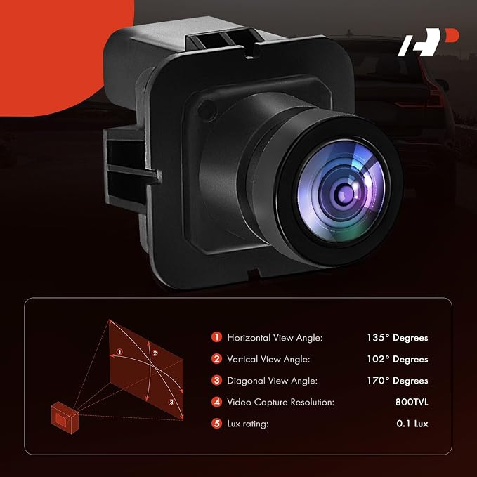 A-Premium Rear View Backup Camera C.A.P.A. Compliant Compatible with Ford | Parking Camera for Mustang 2015-2023 - Replace# FR3Z-19G490-A, FO1960121C
