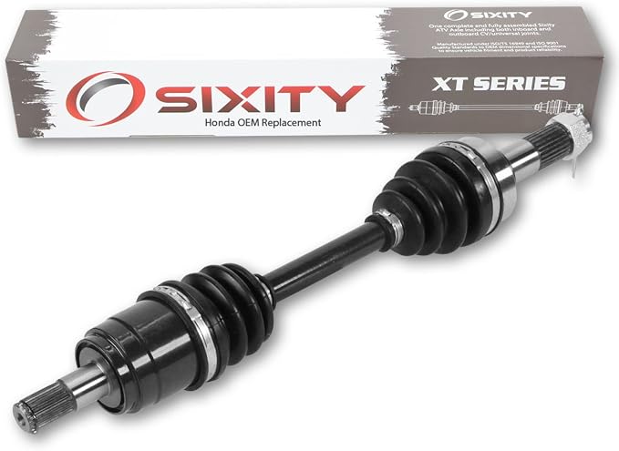 Sixity XT CV Axle for Honda 44350-HR3-A21 44220-HR3-A21 44350-HR3-A22 | 44220-HR3-A21. Complete axle assembly with a 5140 chrome steel shaft, inboard and outboard CV joints, fully assembled