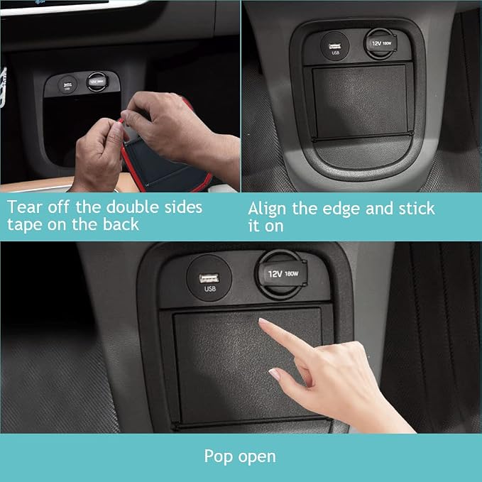 BestEvMod Lower Dash Cover & Lower Center Console Organizer Cup Holder Tray Compatible with Hyundai Ioniq 5 2022-2024