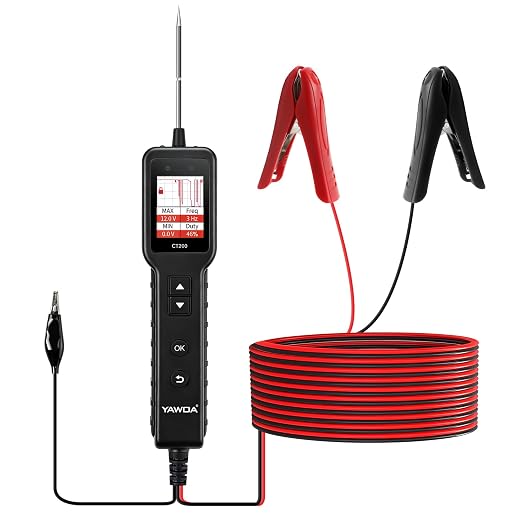 Power Circuit Probe,Colour screen12-24V DC Car Electrical System Diagnostic Test Tool,Electrical Short Open Breaker Circuit Finderand Component Activated，with Multimeter Mode