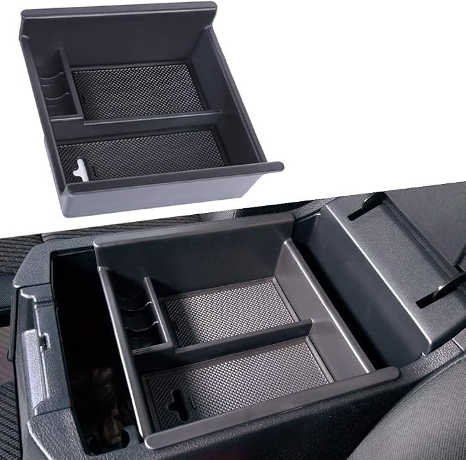 JDMCAR Center Console Tray and Custom Liner Accessories (2 Rows of Seats，Red Trim) Compatible with Toyota 4Runner 2010-2021 2022 2023