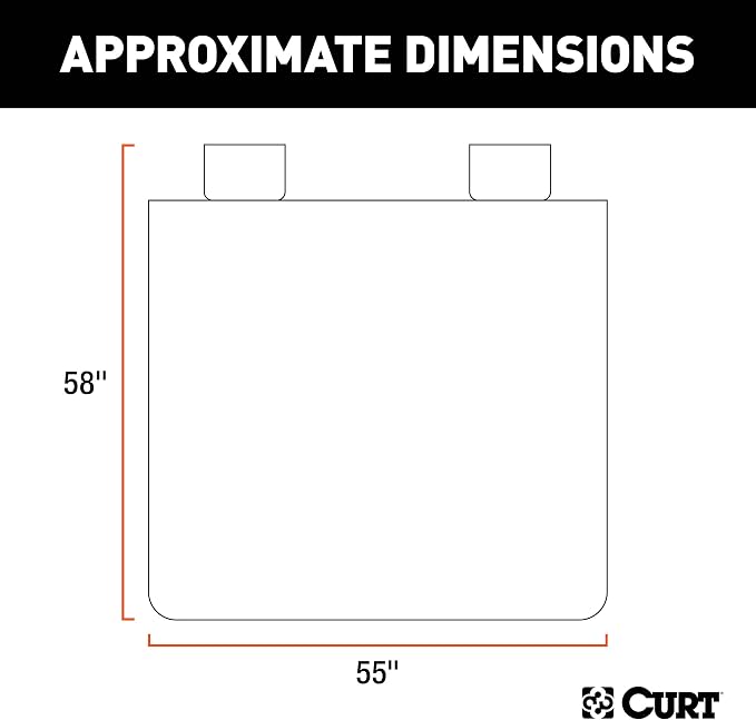 CURT 18511 Seat Defender 58-Inch x 55-Inch Black Waterproof Universal Bench Car Seat Cover Protector