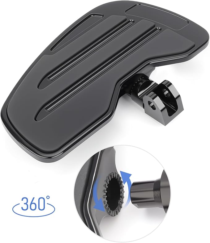 Anti-Slip Rider Floorboards Compatible with Honda Rebel 300 500 CMX300 CMX500 2017-2025 Front Footpegs Driver Aluminum Highway Pegs Accessories (Gloss Black A)
