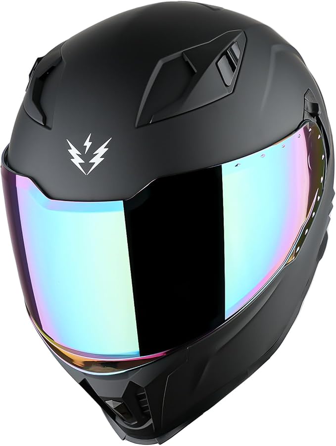 1Storm Motorcycle Full Face Helmet for Adults Men and Women Street Bike Racing Helmet DOT Approved with one Extra Clear Shield