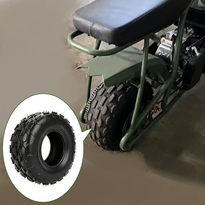 145/70-6 145 70 6 Tire Tubeless Compatible with Mini Bike GMB100 Coleman CT100U CC100X RB100 Go Kart KT196 Baja Doodle Bug DB30 Motovox Mega Moto 80cc 105cc Kazuma ATV Quad 4 Wheeler UTV