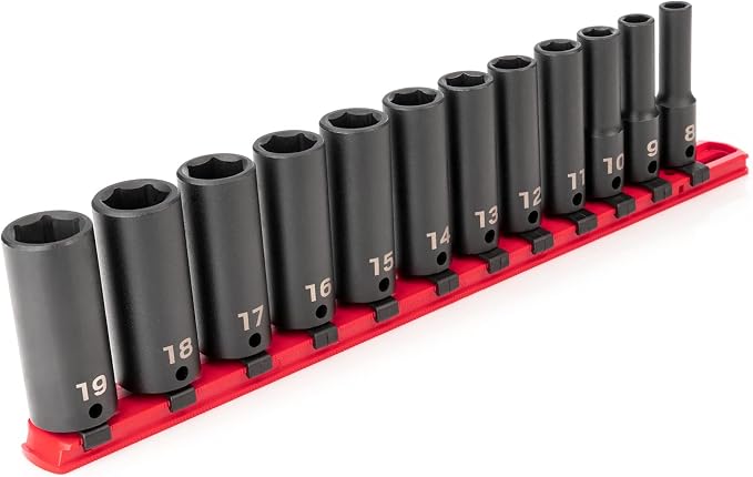 TEKTON 3/8 Inch Drive Impact Socket Set, 12-Piece | SID91103