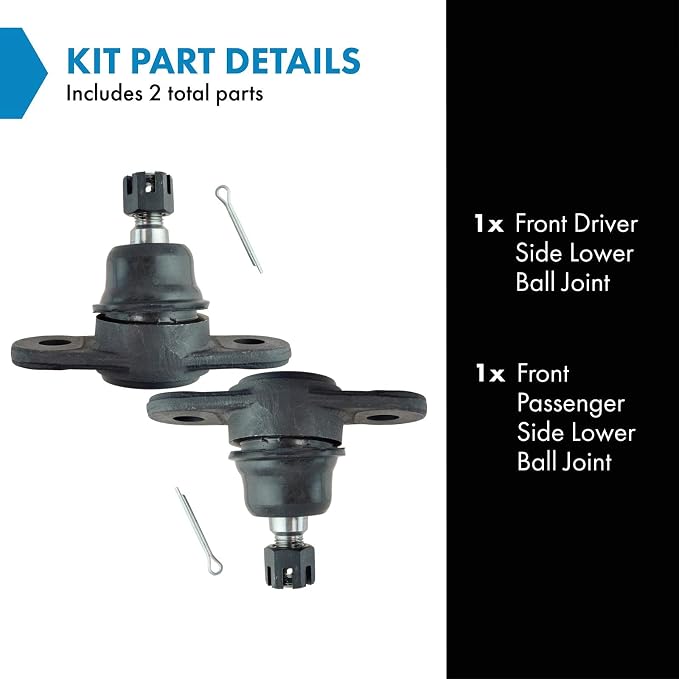 TRQ Front Lower Ball Joint Set Compatible with 2006-2011 Hyundai Accent Kia Rio Rio5