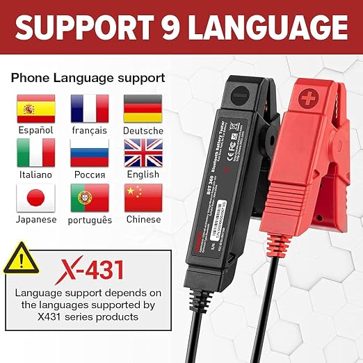 Launch Upgraded BST360 6V 12V Car Battery Tester, Bluetooth Battery Load Tester Charging Cranking System Analyzer for Android/iPhone/Launch X431, 100-2000 CCA Alternator Tester Voltmeter