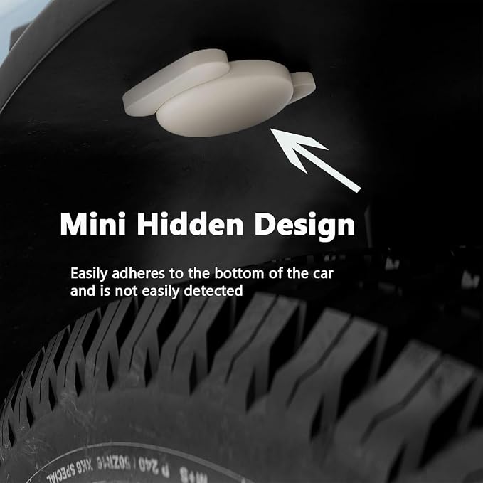 GPS Tracker for Vehicles,Mini Hidden Car Tracker with Magnetic Case,No Monthly Fee Real Time GPS Car Tracker Works with Apple Find My(iOS Only) (White,1PCS)
