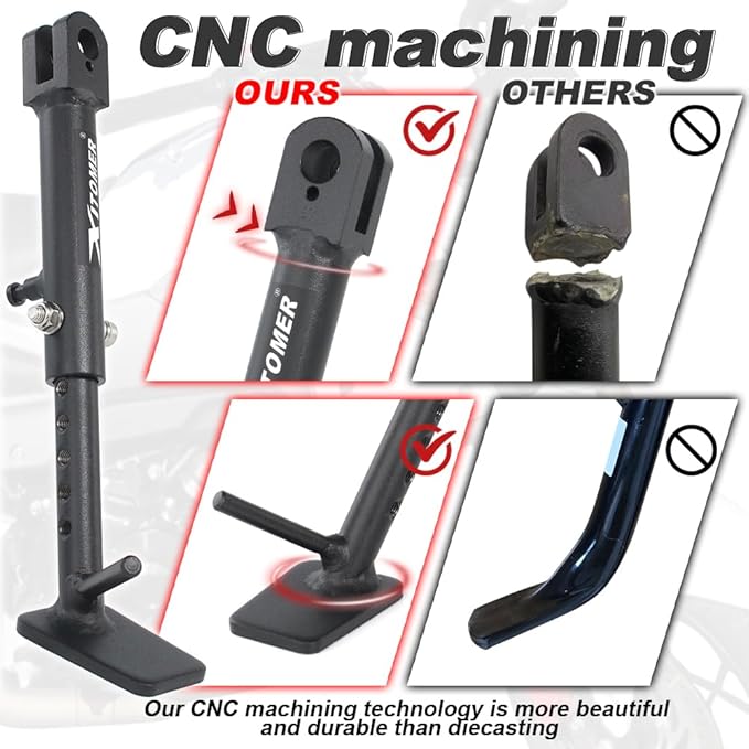 Xitomer 0-2.5'' Adjustable Kickstand Fit for Grom MXS125 2017-2026 Grom, Monkey 125 2019-2026, Foot Side Support Motorcycle Kickstand Side Stand