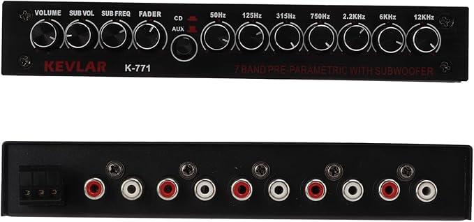 Ecualizador De Sonido Para Carro, Vehicle equalizers Equalizer Car Audio Car Audio Graphic Equalizer Universal Low Pass 7Band Variable Gain Adjustment High Level Input EQ for Stereo System