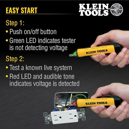 Klein Tools MM325 Multimeter, Digital Manual-Ranging 600V AC/DC Voltage Tester, Tests Batteries & NCVT1P Voltage Tester, Non-Contact Voltage Detector Pen, 50V to 1000V AC